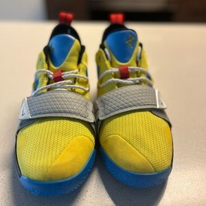 Nike BQ9457-740 PG 2.5 GS Opti Wolverine Yellow/ Blue Hero Basketball Shoes
